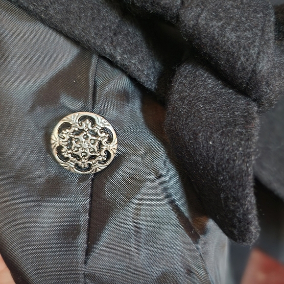 Womens L Karen Scott Black Embroidered Applique Cabincore Cottagecore Vest - Picture 8 of 8